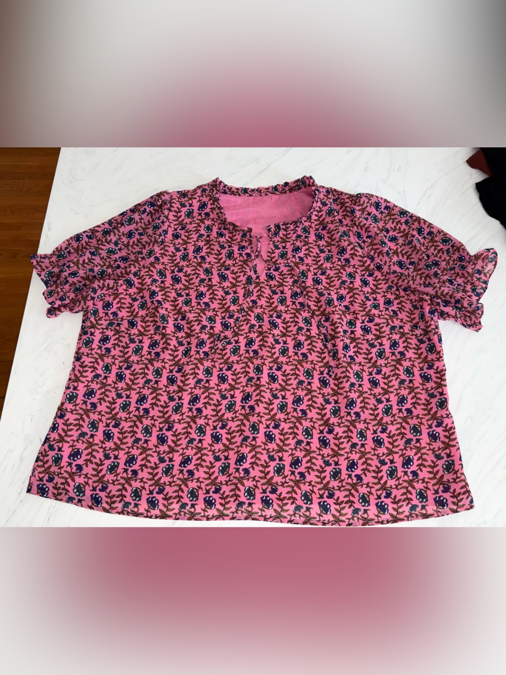 J Crew floral blouse pink floral shirt top 3x